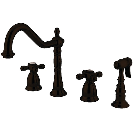 Kingston Brass KS1795AXBS Widespread Kitchen Faucet, Oil Rubbed Bronze KS1795AXBS